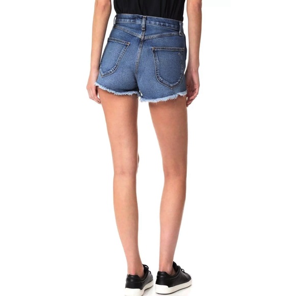 rag & bone /JEAN Lou Bluehill Blue Cut Off Denim Shorts - Picture 6 of 13